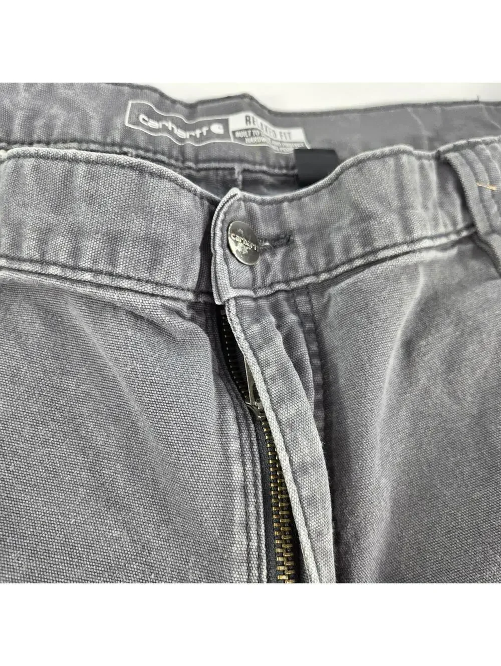 Carhartt Rugged Flex Relaxed Fit Short Size 40 Mens Gray Distressed Cargo Shorts